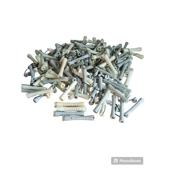 Lot of 127 Vtg Perm Rods 2 Sizes  Cold Wave With Box Of Papers - Picture 2 of 3